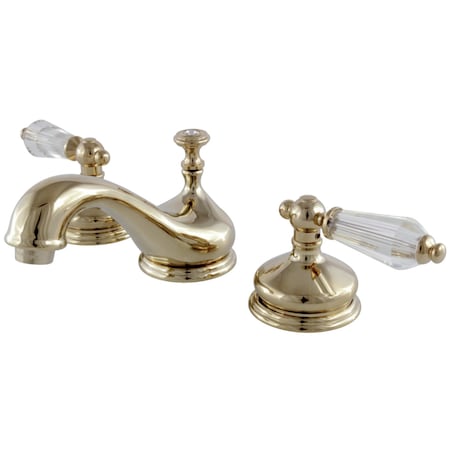 Kingston Brass KS1162WLL 8" Widespread Bathroom Faucet, Polished Brass KS1162WLL